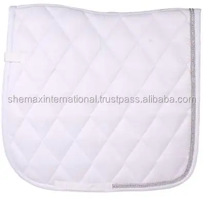 Shemax Custom Satin Fabric English Dressage sottosella in cotone Logo Style Color Diamond sottosella Numnah White GP o Dressage