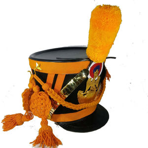 หมวกแฟชั่นวินเทจ หนังแท้ 100% และขนสัตว์ ปักมือ รับทำโลโก้ตามสั่ง หมวกชาวฝรั่งเศสแบบ Shako - Product Image 1