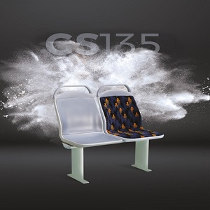 Siège de bus en plastique gris essentiel GS 132, accessoire certifié ISO9001:2000, 420 mm - Product Image 3