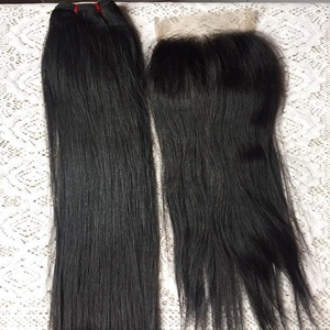 Nuevos paquetes premium de cabello humano indio liso, sin procesar 100% indio crudo virgen TEMPLE HUMAN HAIR SINGLE DONOR HAIR PACK - Product Image 3