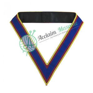 Insignia de tela de diseño 3D de alta calidad Mark Regalia Lodge Degree Ribbon Collarette con decoración de encaje Logotipo cosido para Decoración - Product Image 2
