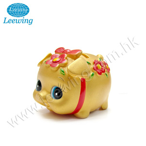 Factory Price Plastic PVC Vinyl Customized OEM ODM Cute Mini Pig Shape Coin Bank Animal Money Saving Box Golden Piggy Bank