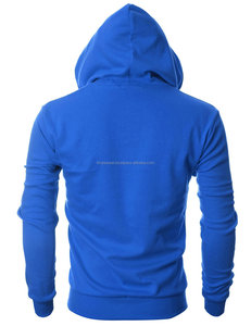 Sudadera con capucha de manga larga para hombre, de alta calidad, entallada, ligera, con cremallera, con bolsillo tipo Kanga - Product Image 2