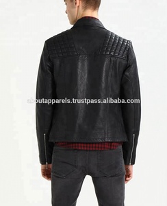 Veste et manteaux de moto en cuir de mouton, en cuir véritable, pour hommes, personnalisés, vente en gros - Product Image 2