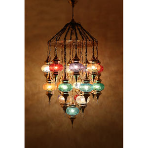 Candelabros certificados CE de ahorro de energía nativos turcos de diseño otomano de edición colorida con 21 gafas - Product Image 1