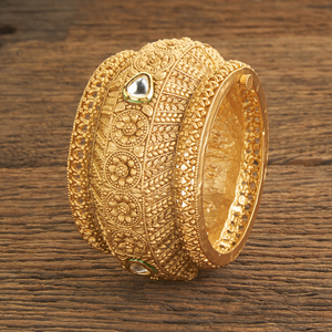 Classic <b>Bangles</b> With Gold Plating 18401 White - Product Image 1