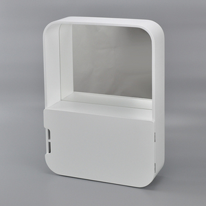 Bentwood-Espejo de escritorio con forma rectangular, con armario de almacenamiento - Product Image 1