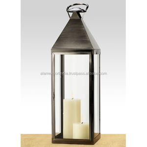 Lanterne suspendue moderne en métal pour décoration intérieure/extérieure durable personnalisée en gros avec verre pour Noël Pâques - Product Image 1