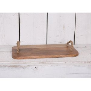 Mango Wood <b>Tray</b> With Handles, <b>Small</b> - Product Image 2