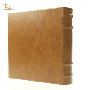 นูนหนัง PU สีน้ำตาลผูกอัลบั้มรูป4x 6กระเป๋า200กระเป๋าอัลบั้ม De Fotos - Product Image 5