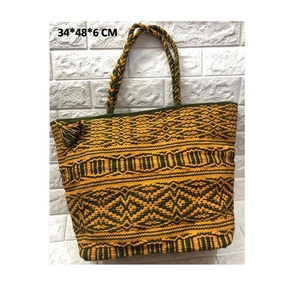 Bolso de Hombro Personalizado para Mujer con Decoración de Bordado, Patrón de Hilo, Tela de Algodón, Ligero, Multicolor, Accesorio Femenino - Product Image 1