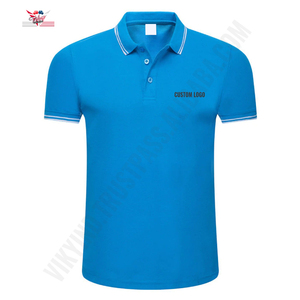 Polo de manga corta de algodón con logotipo personalizado para hombre, camisetas de marca, camiseta de polo sólida de verano para hombre, ropa con logotipo estampado personalizado - Product Image 1