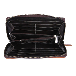 Borsa a Mano in Pelle Marrone e Nera di Alta Qualità con Protezione RFID e Scomparti Multipli Disponibile per la Vendita - Product Image 3