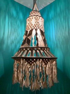 โคมไฟ Macrame ทําด้วยมือราคาไม่แพงสําหรับตกแต่งบ้านในร่มที่มีสไตล์ที่แตกต่างกันคุณภาพสูง - Product Image 5