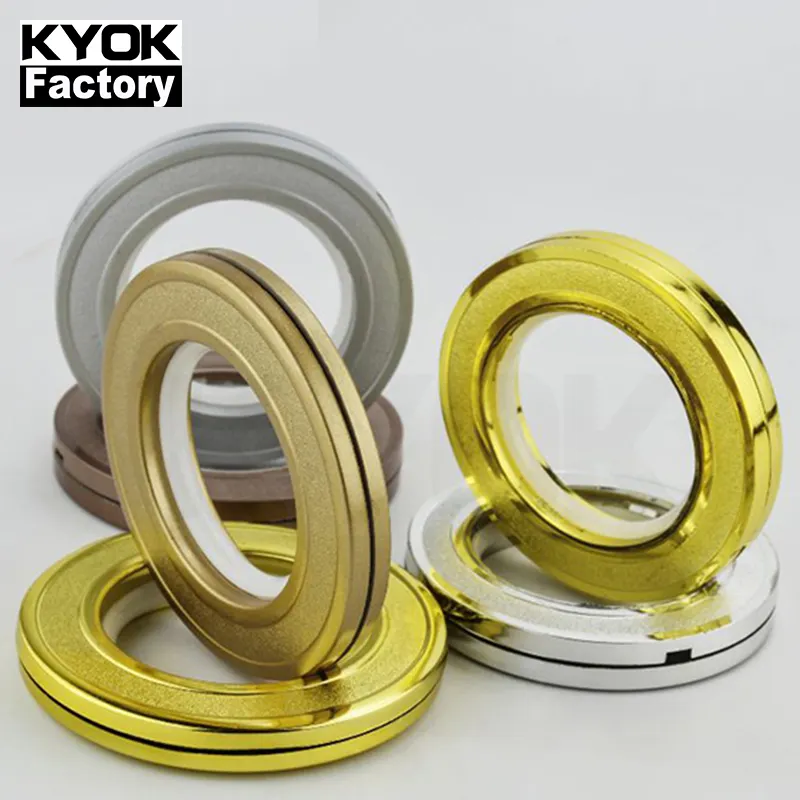 KYOK-Anillo de cortina de 60mm, accesorios, anillos de Metal de plástico y cristal de aluminio inoxidable para cortinas, cinta, ojales, ojal de 80 Mm