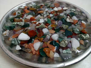 MMArt, piedra agregada pulida de ágata ligera, Chips de mezcla multicolor para acuario, paisajismo, grava, piedra triturada - Product Image 3