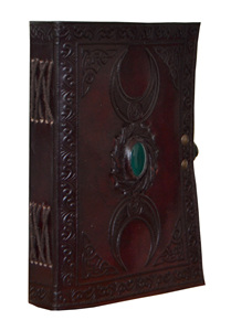 Diario de papel hecho a mano sin forro de piedra de cuero genuino en relieve, cuaderno de bocetos con cerradura C, diario de viaje, diario de diseño celta - Product Image 2