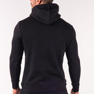 65% Cotton 35% Polyester Slim Fit Performance Hoodie Sports Pullover Custom Gym Hoodie - Product Image 4