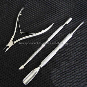 Juego de 3 Piezas de Cortaúñas Profesional de Acero Inoxidable de Doble Cara, Removedor de Callos, Cuchara, Empujador de Cutículas, Pinza para Manicura - Product Image 3