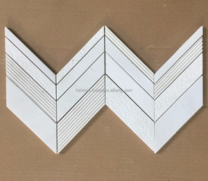 โมเสคแก้วสี่เหลี่ยมเซรามิกสีฟ้าแบบทันสมัยหินหินอ่อนธรรมชาติหนา4มม. สำหรับผนังภายในสระว่ายน้ำการออกแบบกราฟิกสำหรับ - Product Image 1