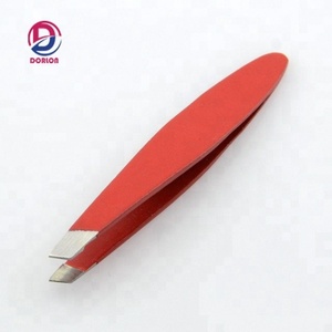 Pince à épiler inclinée pour sourcils, mini applicateur de sourcils, logo personnalisé, acier inoxydable, écologique, durable pour les sourcils - Product Image 1
