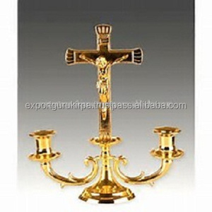 Christmas Designer Brass Candle Stand Holder Wholesale Other Candle Holders <b>Lanterns</b> Candle Jars - Product Image 2
