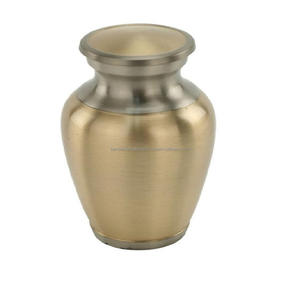 Super Quality Indian Wholesale Gold Classic <b>Keepsake</b> Cremation Urns With Pewter Finished Neck With Low Prices - Product Image 1