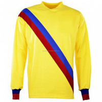 T-shirt de football en polyester/coton tricoté pour homme, maillot de foot à manches courtes, tissu écologique anti-rétrécissement, séchage rapide, respirant