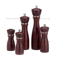 [Holar] Moulin à sel et à poivre en bois fabriqué à Taïwan avec support