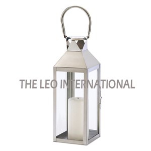 Decorative Lantern and Stainless Steel Metal Wall <b>Hanging</b> <b>Candle</b> Light Holder for Home Office Items - Product Image 1