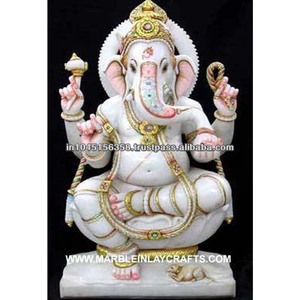 White Marble Ganpati Moorti - Product Image 1