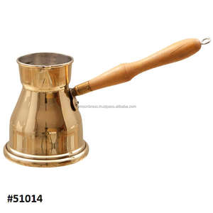 In Ottone massiccio Specchio Finiture Caffettiera Turco Bollitore - Product Image 1