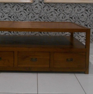 Table basse en teck Antique, meubles, en lin, Design d'intérieur classique - Product Image 2