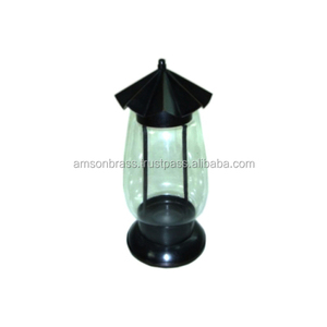 Fabricant et grossiste de lanterne chauffe-plat en verre dôme bougeoir lanterne en métal pour bougeoir avec verre pour table - Product Image 5
