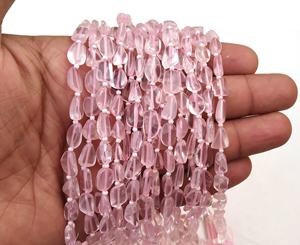 Piedras Preciosas de Cuarzo Rosa Natural, Pepitas Lisas, Piedras Semipreciosas, Cuentas para la Fabricación de Joyas, Material Real - Product Image 4