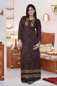 Magnifique longue robe indienne imprimée Kaftan / Vente en gros de robes indiennes musulmanes sexy Abaya - Product Image 2