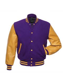 Vente en gros en vrac de nouveaux hommes Letterman college 100% laine avec manches en cuir Varsity Jackets - Product Image 6
