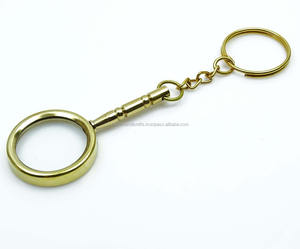 พวงกุญแจทะเลโบราณโดย Calvin หัตถกรรมโลหะทองทองเหลืองพร้อมแว่นขยายแก้วพวงกุญแจของขวัญแปลกใหม่ - Product Image 4