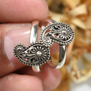Anillo de Plata de Ley 925 con forma de Mango, joyería de plata - Product Image 6
