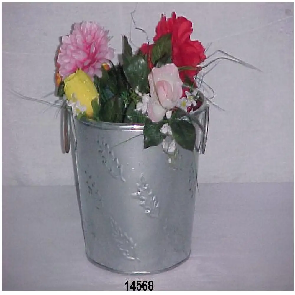Stock Luxury very cheap wholesale rate Galvanized Flower Pot Planter for Garden