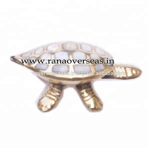 รูปปั้นเต่าตกแต่งทองเหลืองหรูหราทำจากโลหะเหมาะสำหรับห้องนอนสำนักงานโรงแรมร้านอาหารและของตกแต่งโต๊ะในราคาที่สมเหตุสมผล - Product Image 2