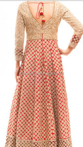 Handmade Beaded Anarkali Dress Latest Fashion Heavy Ethnic Silk Georgette Suit Design for Adults <b>Indian</b> & <b>Pakistani</b> <b>Clothing</b> - Product Image 2
