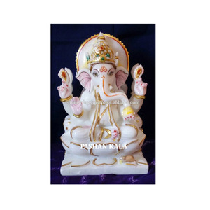 Statue de marbré, le dieu Ganesha - Product Image 1