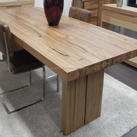 Table de salle à manger en bois de manguier massif de Style antique fait à la main meubles de ferme rustiques pour la maison cuisine Restaurant approvisionnement en gros