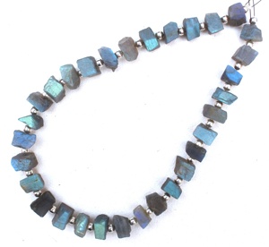 Élégant 16 pièces naturel bleu Flash Labradorite perles de pierres précieuses en vrac forme brute de concessionnaire indien honnête - Product Image 2