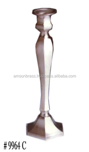 Bougeoir pilier décoratif Design gaufré Forme ronde décorative avec bougeoir en métal et fer - Product Image 4