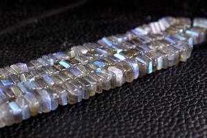 Cuentas Heishi de forma cuadrada lisa de labradorita Natural de hebra larga de 16 ", piedras preciosas de Fuego Azul genuino, fabricación de piedras de jardín, joyería - Product Image 4