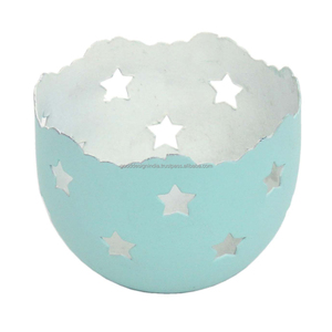 Portavelas votivo de cristal, artículo de iluminación navideña y artículo de decoración de boda, soporte de luz de té de Metal barato - Product Image 2