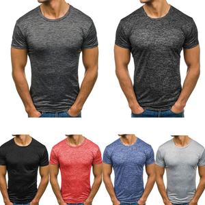 Camiseta de manga corta transpirable ecológica de primavera tejida informal para hombre a la venta - Product Image 1