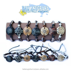 Bali Anugraha EBB 002 Unisex pulseras de cuentas ajustables número clásico letra clave forma diseño boda pera diamante moda - Product Image 1